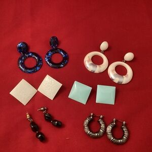 Vintage 1980s style stud earrings lot
